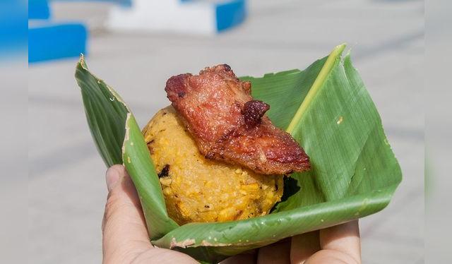 Tacacho con cecina, un fiambre típico de la región amazónica.   