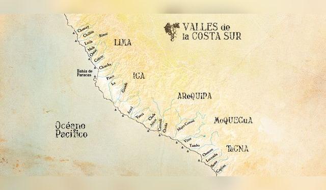 El pisco se produce solo en la costa sur peruana.   