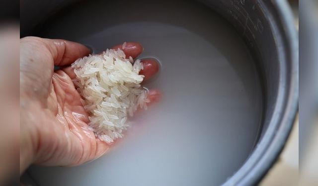 Es importante lavar el lavar el arroz antes de cocinarlo para eliminar cualquier impureza    