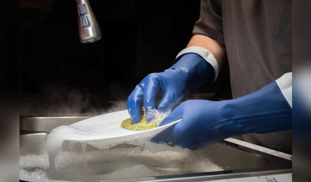 Es importante utilizar guantes para lavar los platos Es importante utilizar guantes para lavar los platos