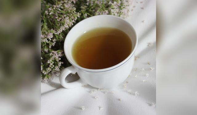 Relájate naturalmente con una taza de té de valeriana.   