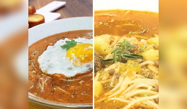 Sopa criolla vs. sopa a la minuta.   