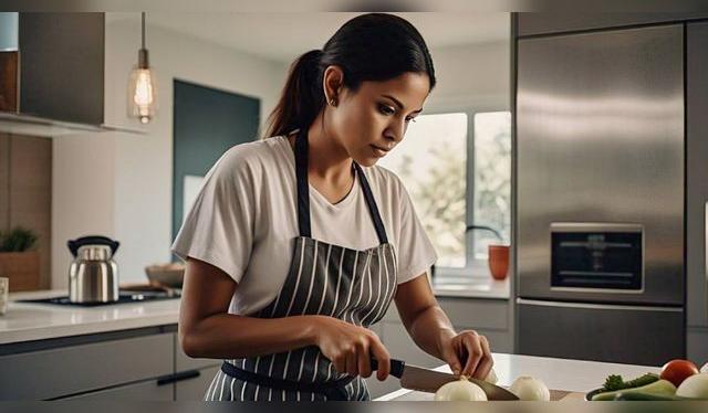 Para evitar llorar al cortar cebolla, afila tus cuchillos, evita movimientos bruscos y ten cuidado con la piel interior. Fuente: IA. Para evitar llorar al cortar cebolla, afila tus cuchillos, evita movimientos bruscos y ten cuidado con la piel interior. Fuente: IA.
