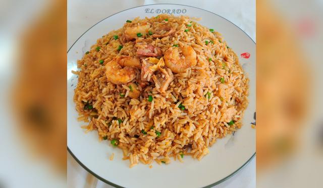 Arroz chaufa de langostinos del 'El Dorado'   