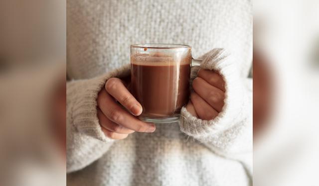  Chocolate caliente más saludable: sin leche de vaca ni azúcares añadidos.   