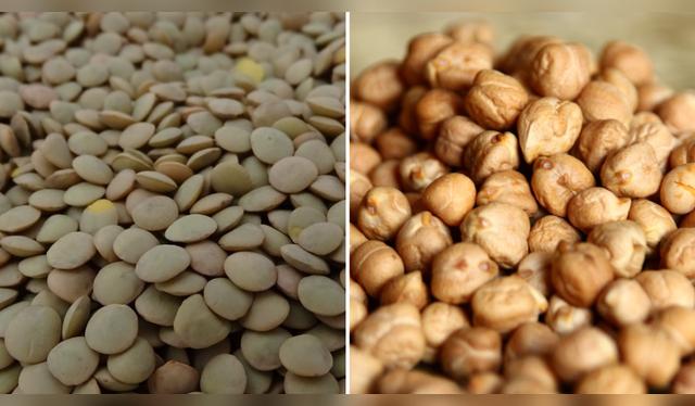 Lentejas y garbanzos. Lentejas y garbanzos.