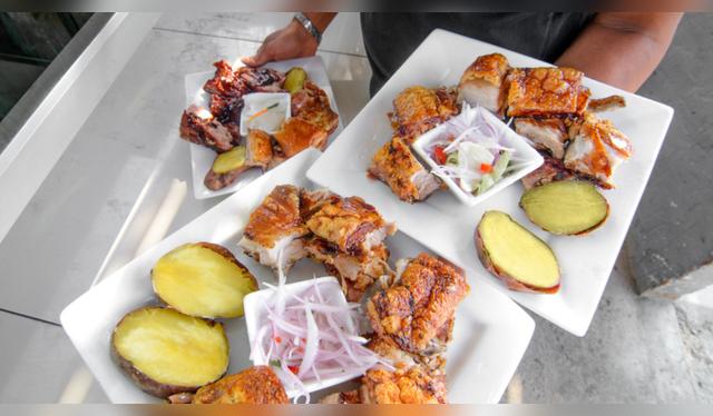 El festival ofrecerá más de 60 stands con platos típicos, incluyendo el emblemático chancho al palo, en diversas versiones. Fuente: Shutterstock.   