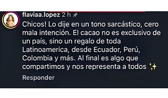 Descargo de Flavia López. Descargo de Flavia López.