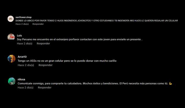 Comentarios de los usuarios.   