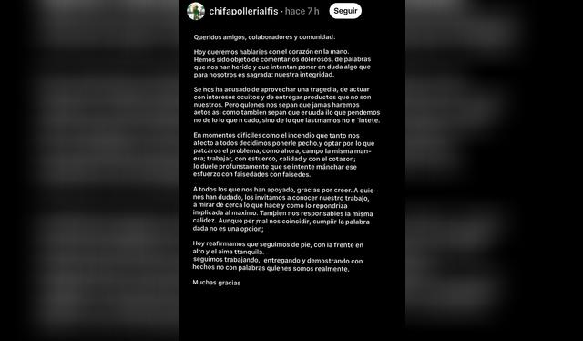 Comunicado del restaurante. Comunicado del restaurante.