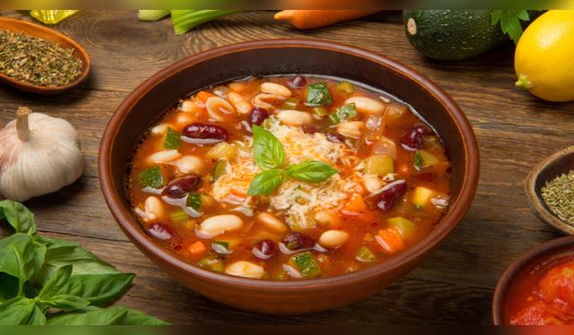 Minestrone es un plato para la longevidad.   