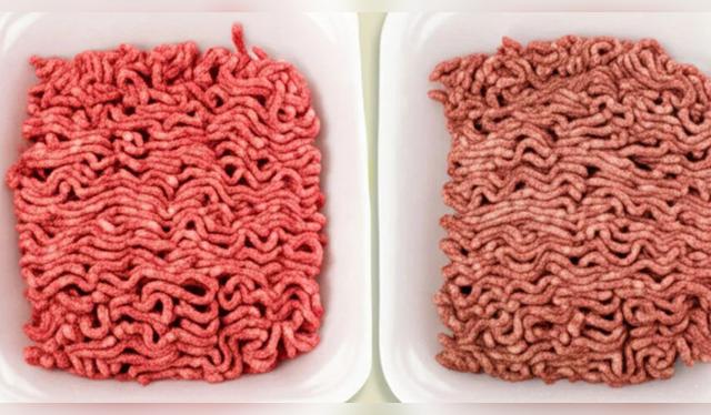  El cambio de color en la carne molida no siempre significa que esté en mal estado. 