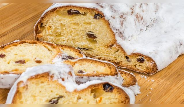 Originario de Dresde, el stollen simboliza el espíritu navideño alemán. Fuente: Shutterstock.   