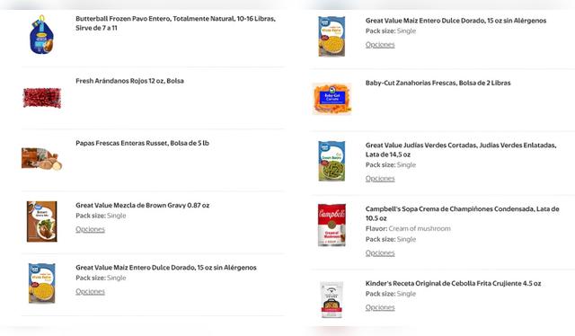 Algunos productos que incluye la canasta. Algunos productos que incluye la canasta.