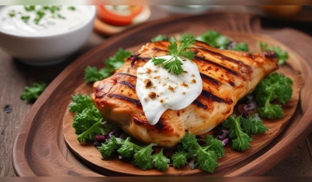 <strong>Pollo con salsa de yogur y especias</strong> <strong>Pollo con salsa de yogur y especias</strong>