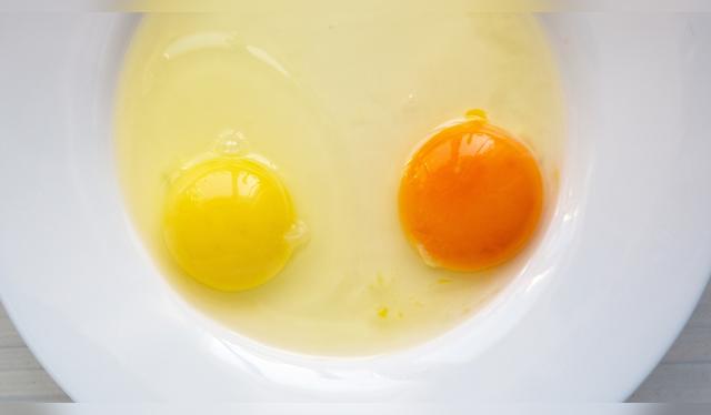 La escala de color de la yema revela la dieta del ave. La escala de color de la yema revela la dieta del ave.