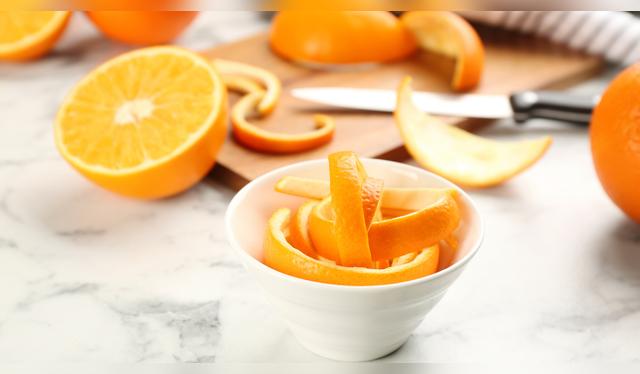 Cáscara de naranja.   