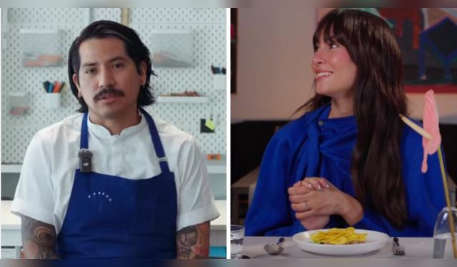 El chef Álvaro Vázquez explicó a Aitana la mezcla de influencias peruanas, mexicanas y asiáticas detrás del menú. El chef Álvaro Vázquez explicó a Aitana la mezcla de influencias peruanas, mexicanas y asiáticas detrás del menú.