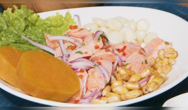 Ceviche de trucha.   