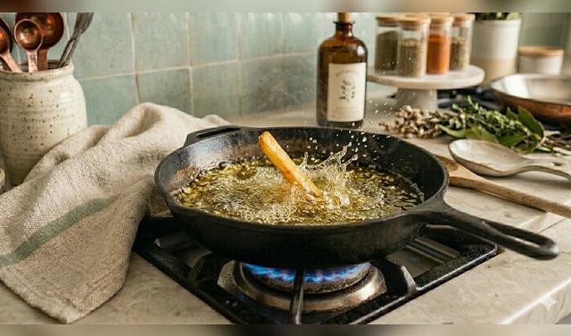 Freír con el aceite en la temperatura correcta permite lograr frituras más crocantes y menos grasosas.  