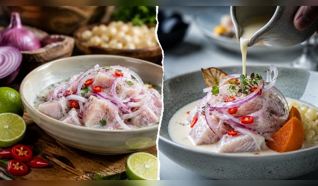 El uso de leche en el ceviche divide opiniones entre quienes defienden la receta tradicional y quienes apuestan por una reinterpretación moderna. Foto: IA  