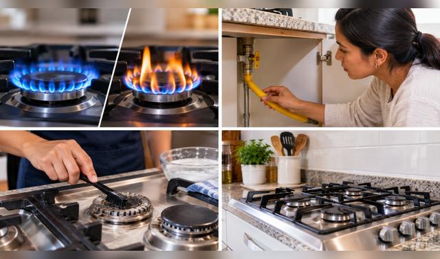  Revisa la llama, las conexiones y los quemadores para ahorrar gas y prevenir accidentes. Foto: IA  