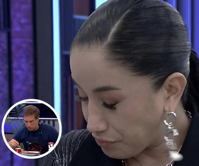 Nelly Rossinelli desaprueba el plato del "gringo" Marcos.   