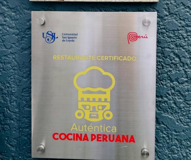 Certificado Auténtica Cocina Peruana.   