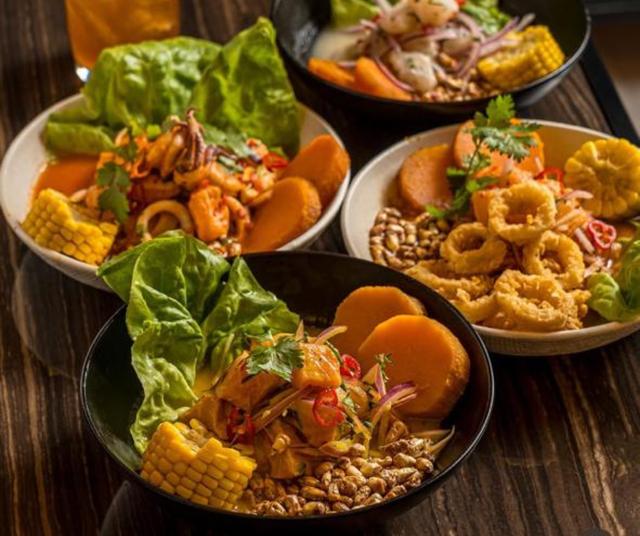 Clásicos platos marinos de Grau Cebichería.   