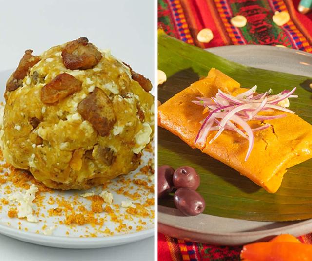 Al versus se incorporaron el bolón de verde ecuatoriano y el tamal peruano.   