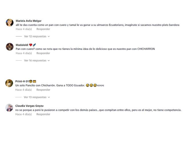 Comentarios de los usuarios peruanos.   