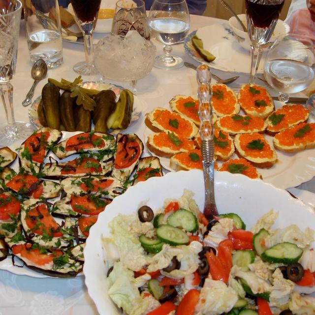 Zakuski es consumido en la cena de Nochebuena.   