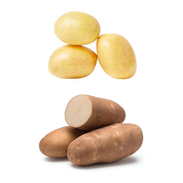 Papa yukon y russet, son las papas que pueden reemplazar a la papa amarilla y blanca. Papa yukon y russet, son las papas que pueden reemplazar a la papa amarilla y blanca.