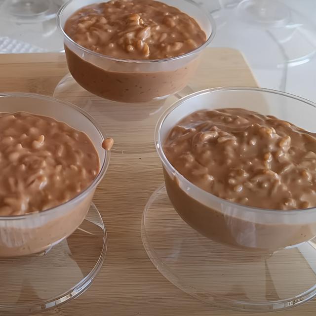  Arroz con leche de chocolate.    