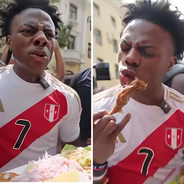 Speed probando ceviche y cuy frito.   