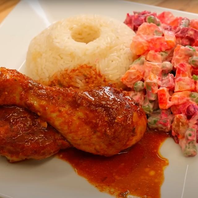 Receta casera de pollo al horno con ensalada rusa, según Nelly Rossinelly.   