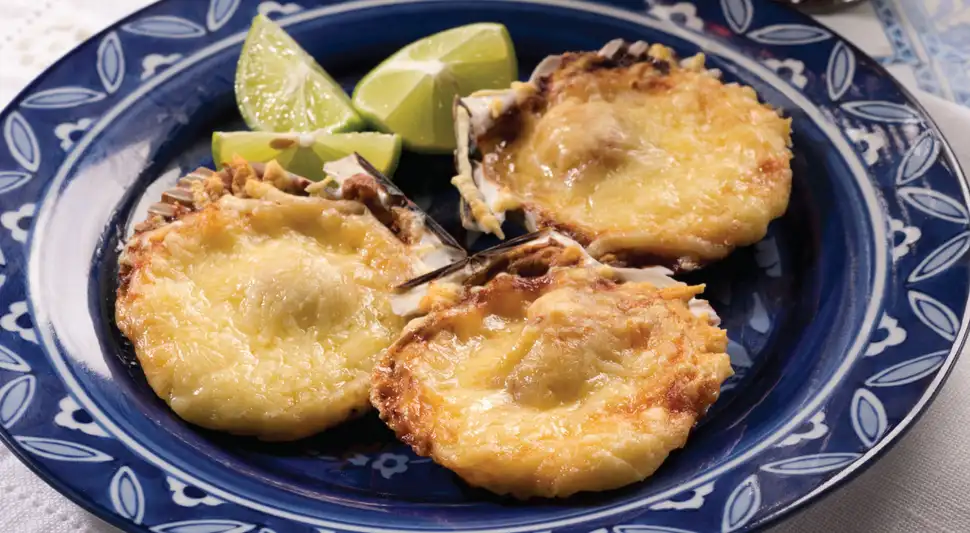 Conchitas a la parmesana Conchitas a la parmesana