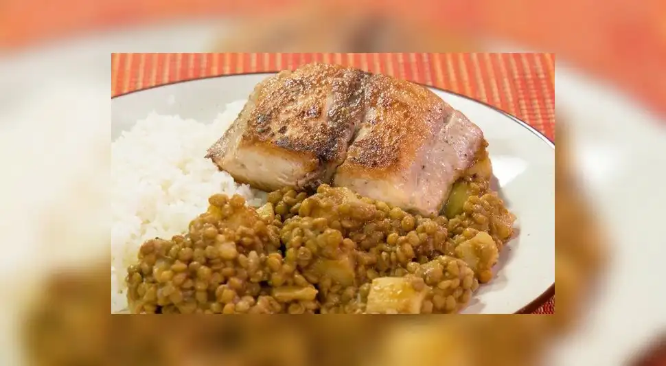 Lentejas con pescado Lentejas con pescado