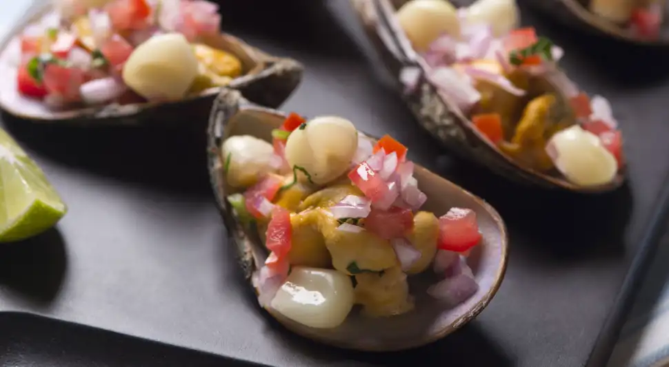 Choritos a la chalaca Choritos a la chalaca