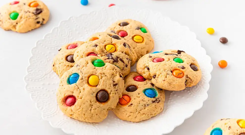Galletas con lentejitas de chocolate