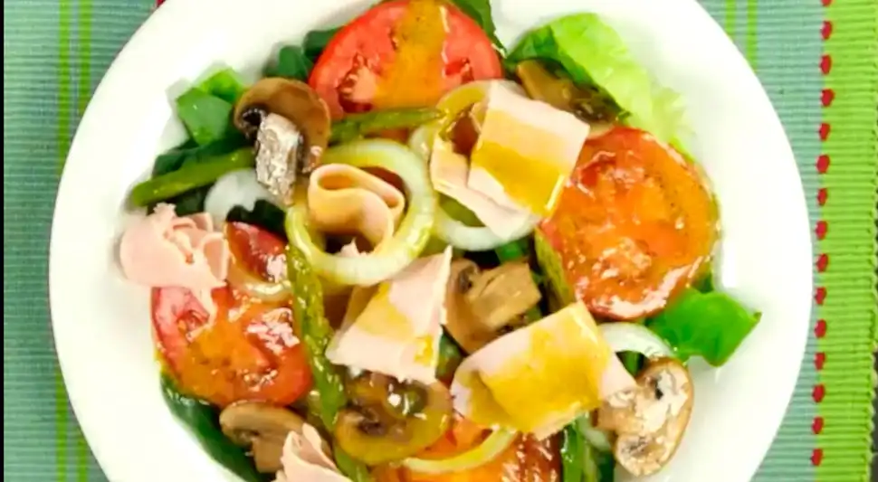 Ensalada de Espinaca, Pavo y Champiñones