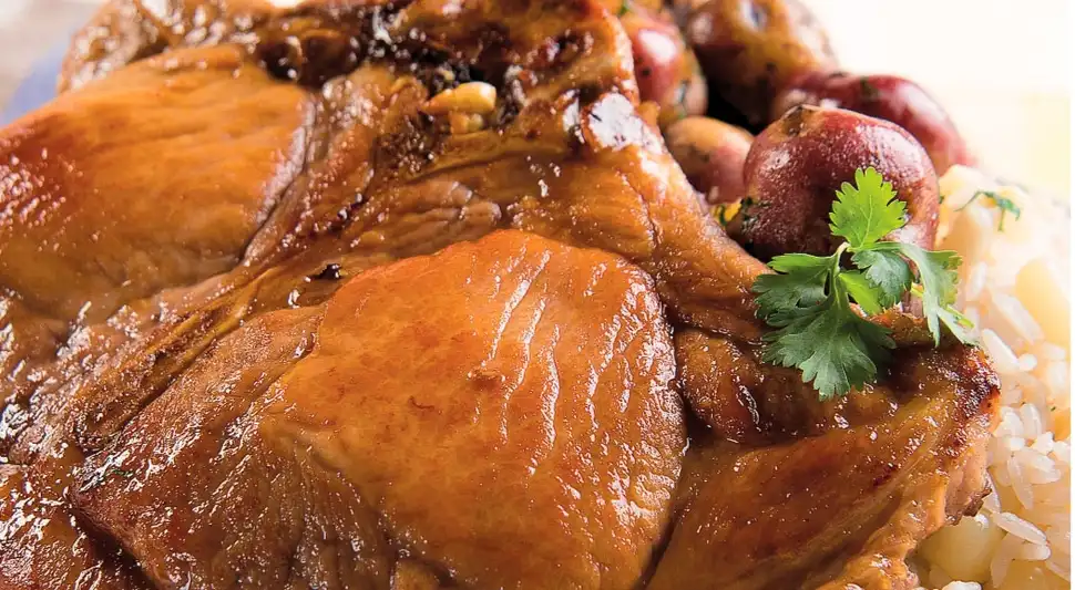 Chuleta de cerdo glaseada