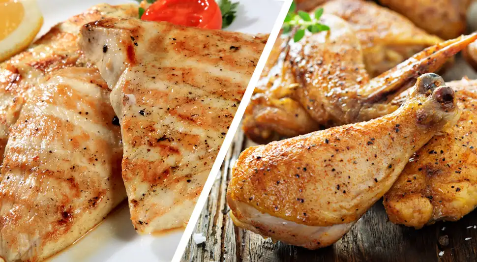 Pechuga vs pierna de pollo Pechuga vs pierna de pollo