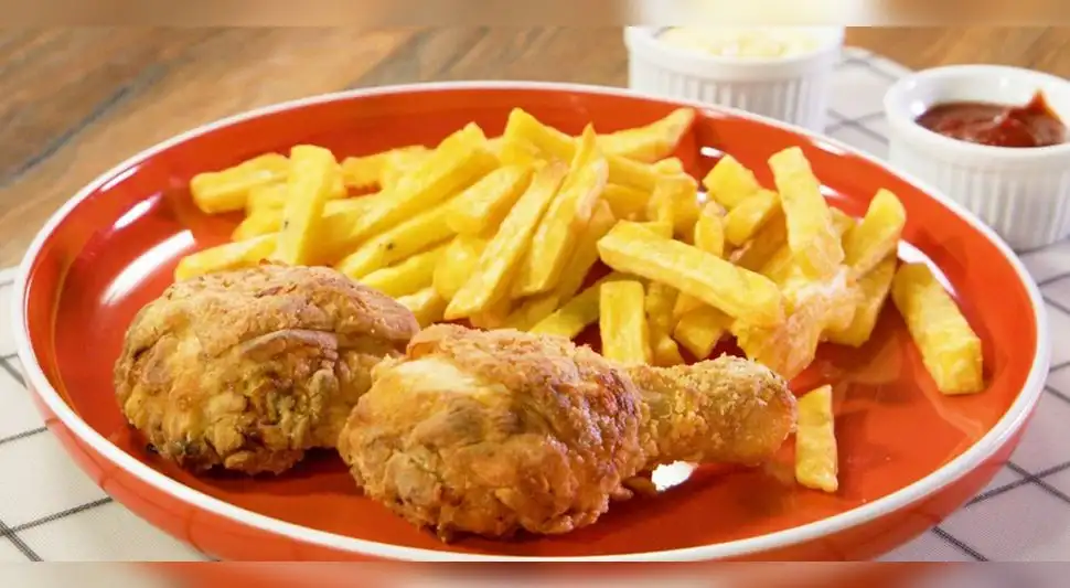 Pollo crujiente con papas