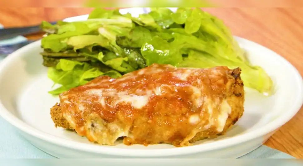 Pechuga a la parmesana en freidora al aire