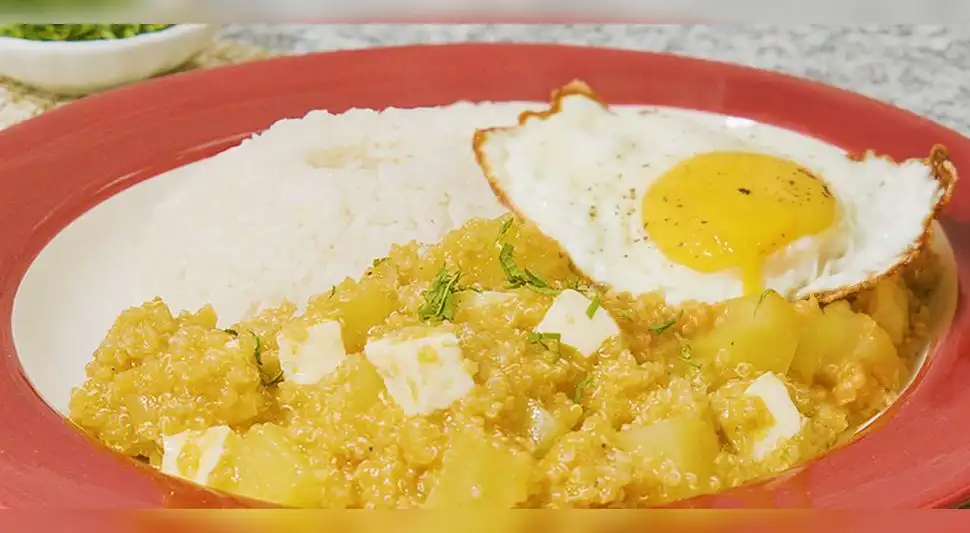 Guiso de quinua con queso