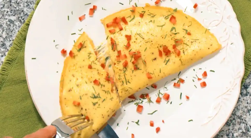 Omelette de espinaca y queso