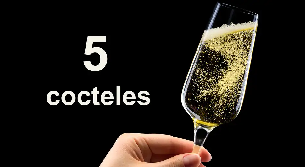 5 cocteles con champán