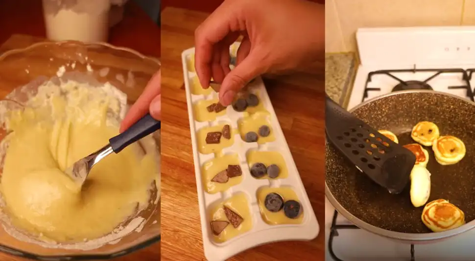 Receta viral Hotcakes congelados en cubeteras para hielos