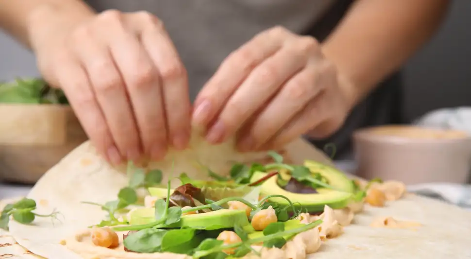 Wrap con germinados Wrap con germinados